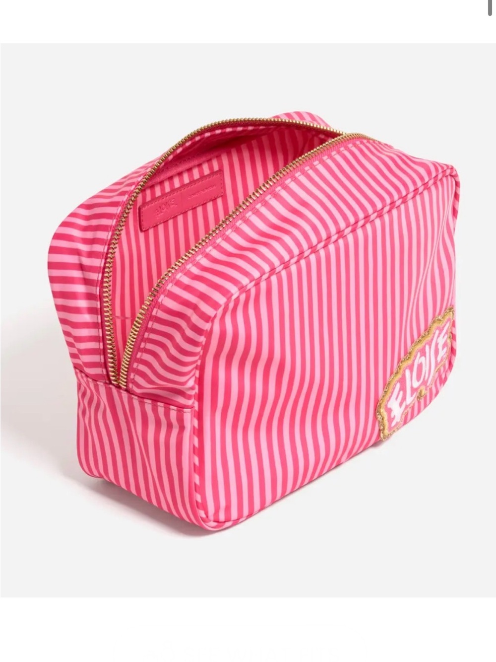 Stoney Clover Lane Pink Striped Cosmetic Case Eloise at the plaza